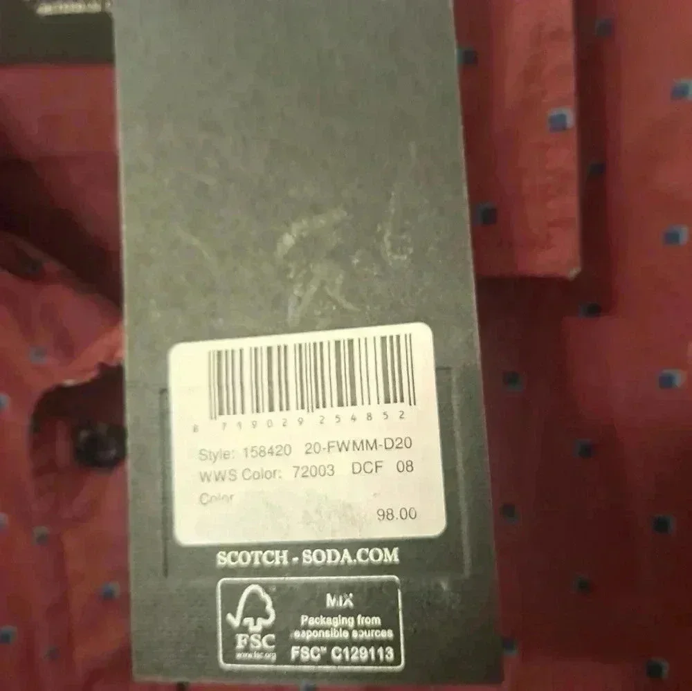Scotch and Soda Amsterdam couture NWT Button Down